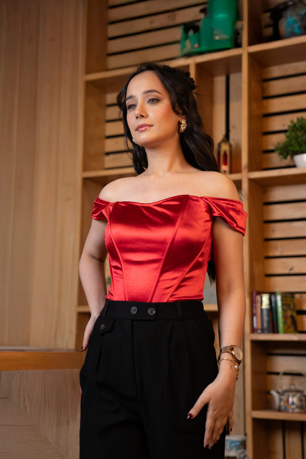 Allure Off-Shoulder Corset Top