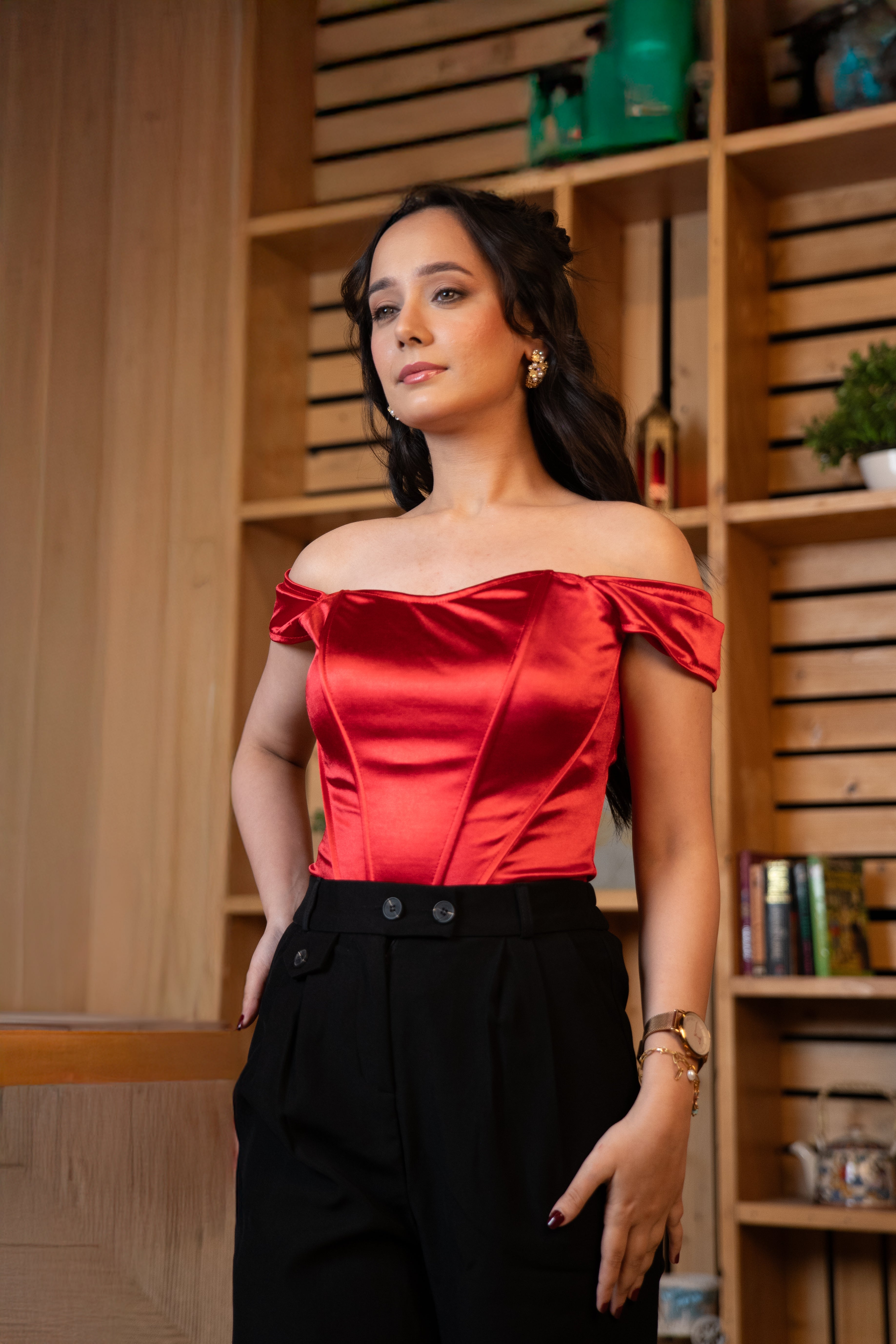 Allure Off-Shoulder Corset Top