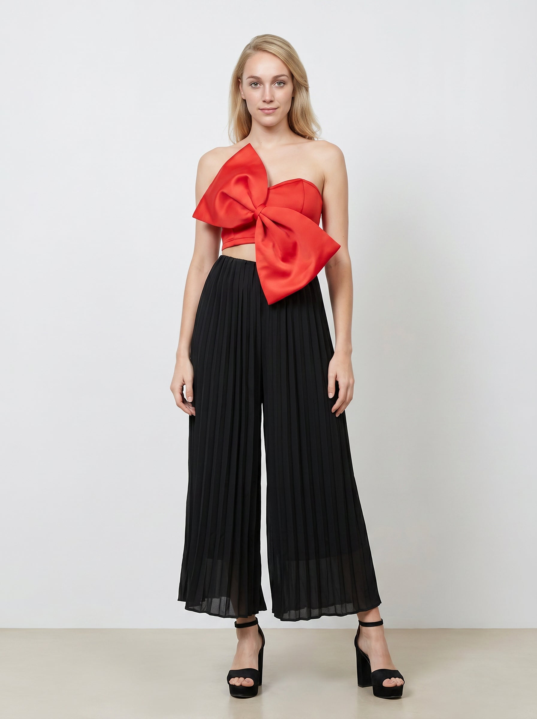 Korean Breeze Pleated Ankle-Length Trousers