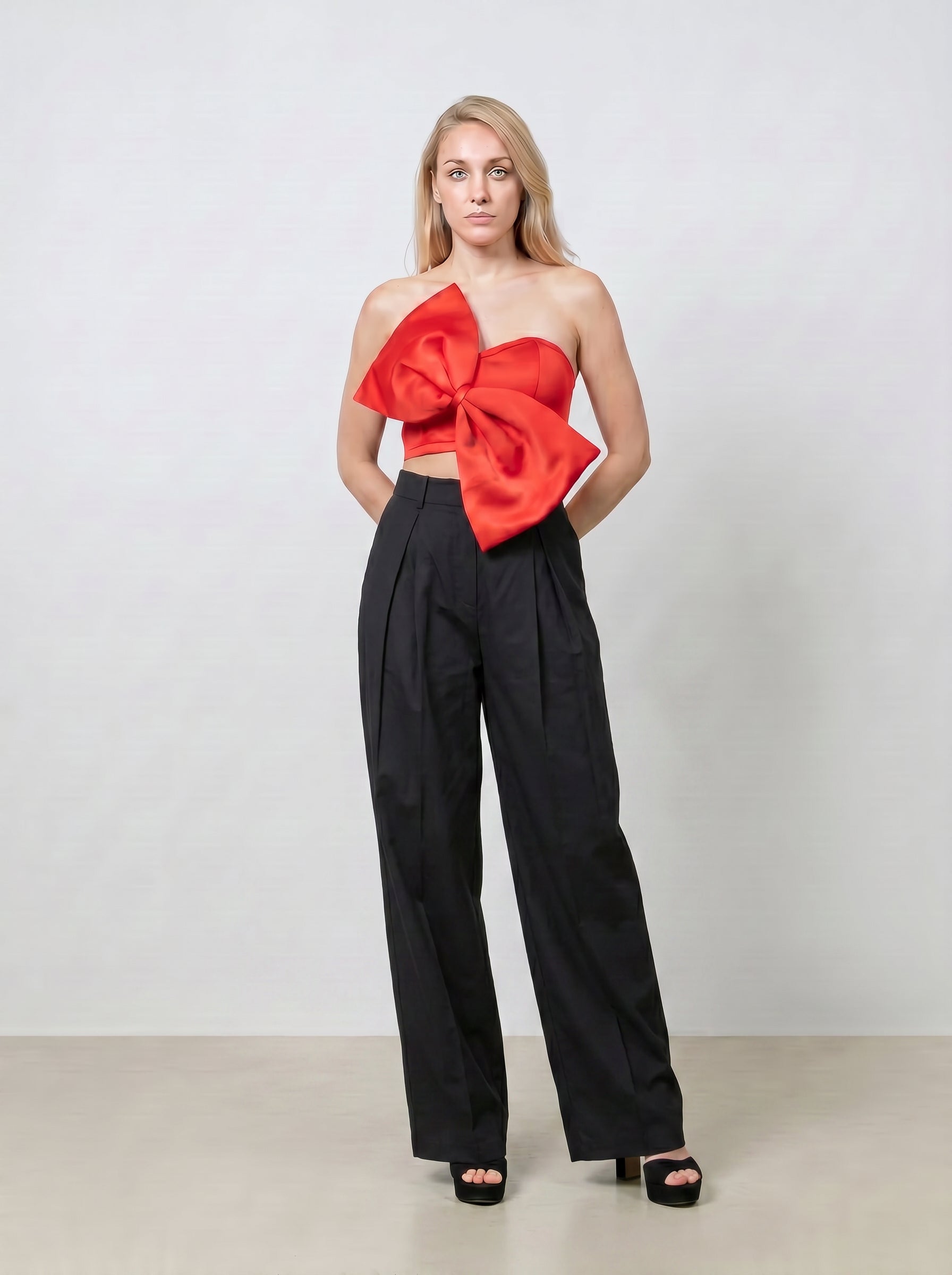 Urban Drift High-Waisted Pleated Trousers