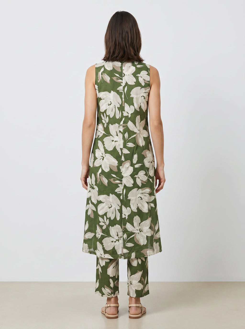 Olive Bloom Floral Cotton Co-Ord Set