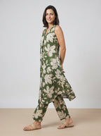 Olive Bloom Floral Cotton Co-Ord Set