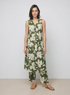 Olive Bloom Floral Cotton Co-Ord Set