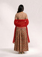 Saanjh Heritage Floral Kurta Skirt Set