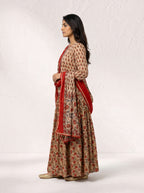 Saanjh Heritage Floral Kurta Skirt Set