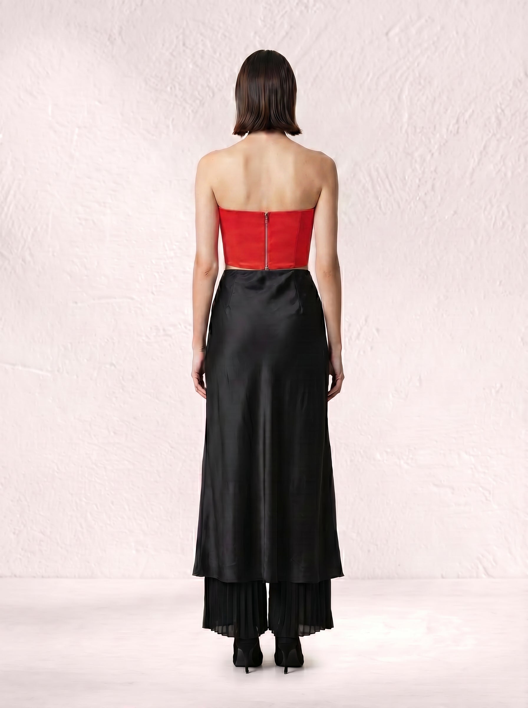 Korean Breeze Pleated Ankle-Length Trousers