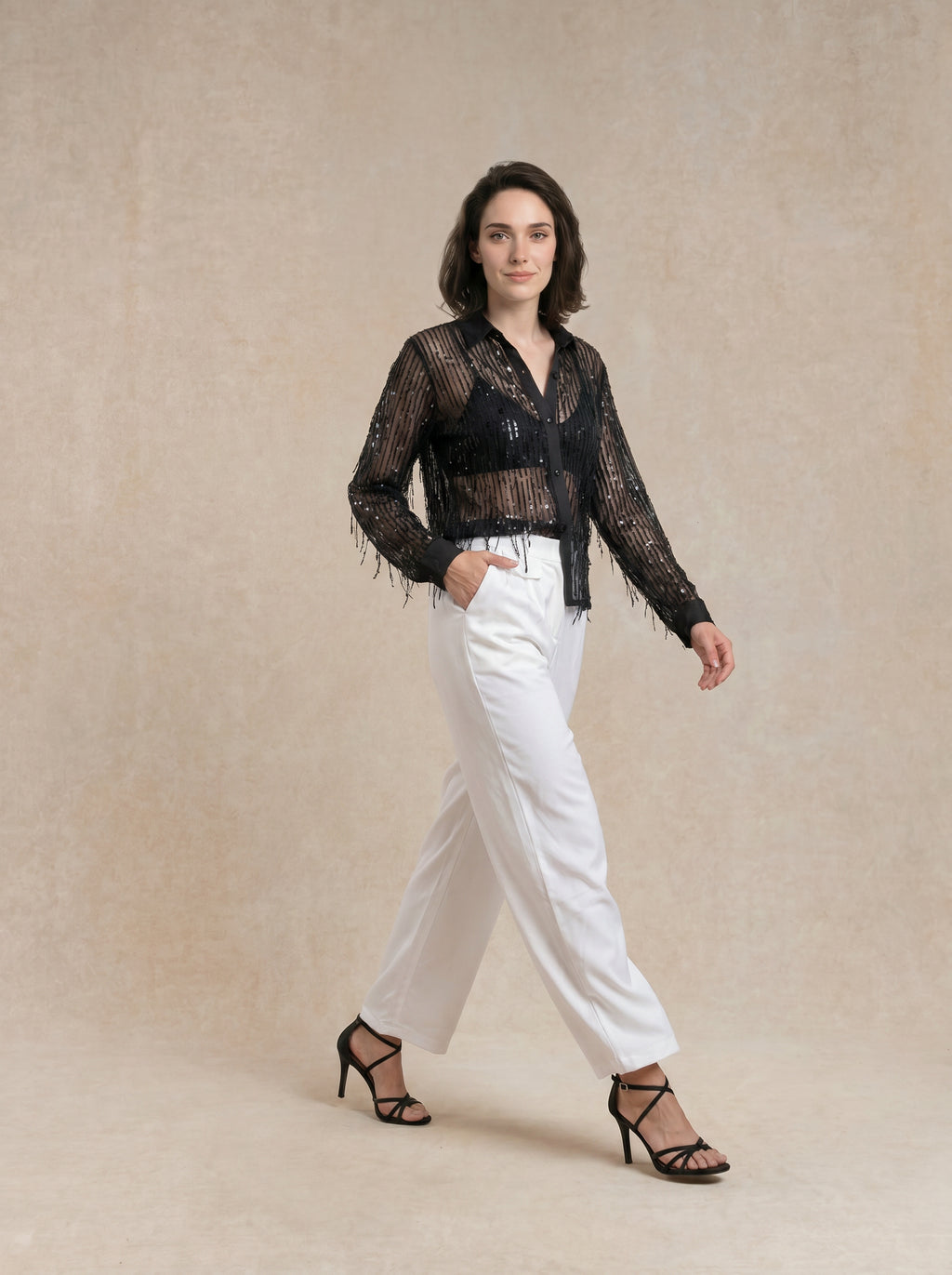 Noir Blanc Timeless Tailored Trousers