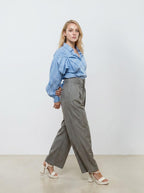 Urban Drift High-Waisted Pleated Trousers